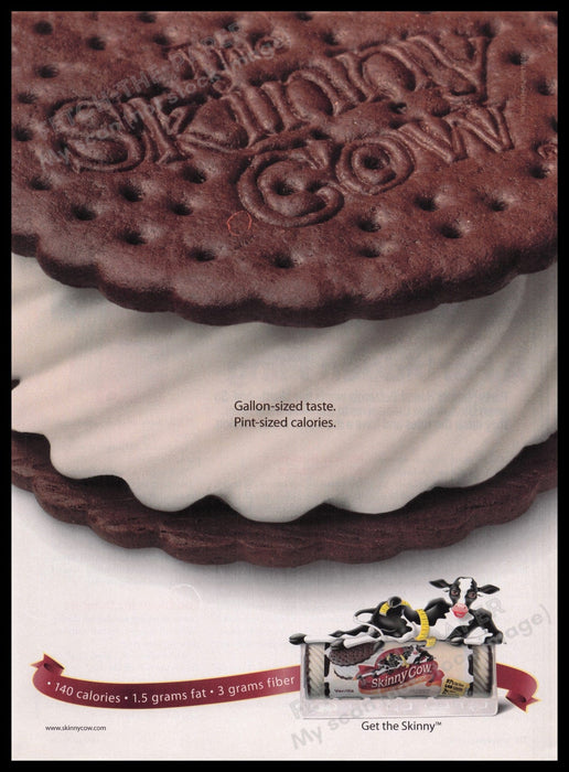 Skinny Cow Ice Cream 2000s Print Advertisement Ad 2006 Fetch the Paper!