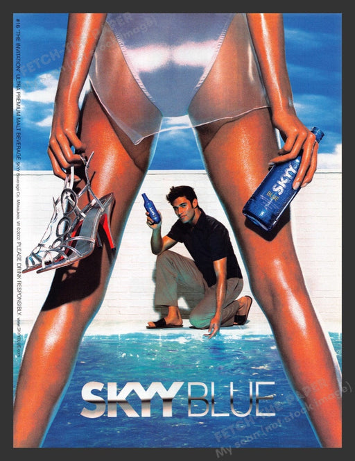 2002 Skyy Blue #16 "The Invitation" Pool Print Advertisement Ad