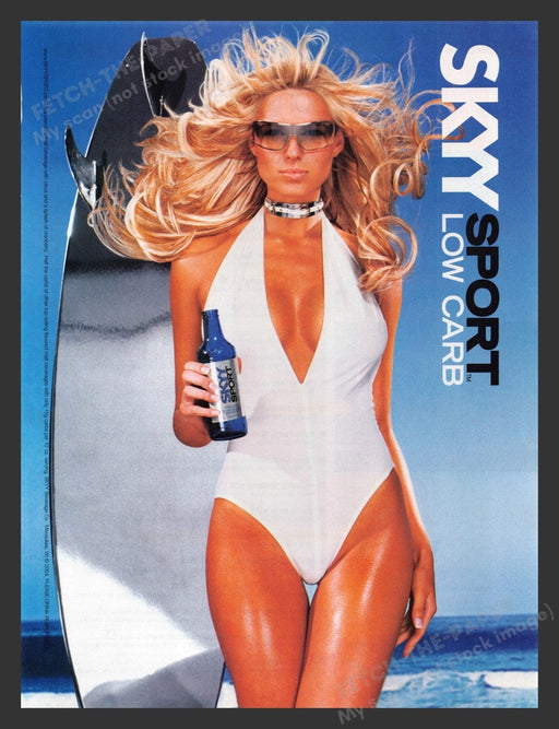 2004 Skyy Sport Sexy Blonde in White Bathing Suit Print Advertisement Ad