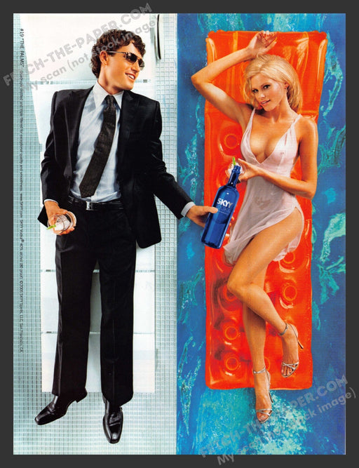 2005 Print Advertisement Skyy Vodka #19 "The Palms" Swimming Pool Alcohol Ad.