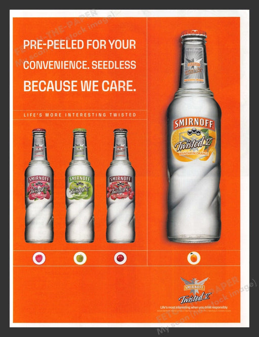 2004 Smirnoff Twisted Flavored Beverages Print Advertisement Ad