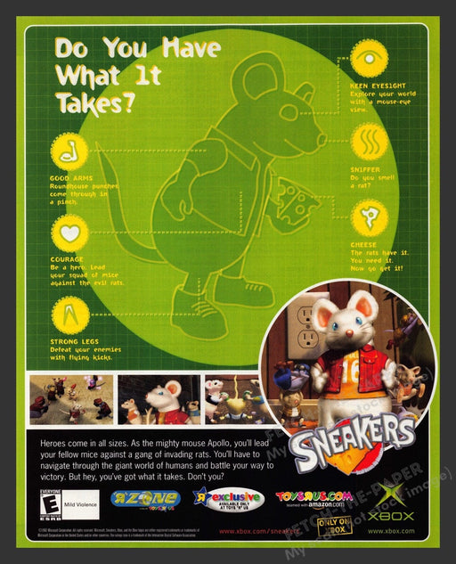 2002 Sneakers "Do you have what it takes?" Video Game Print Advertisement