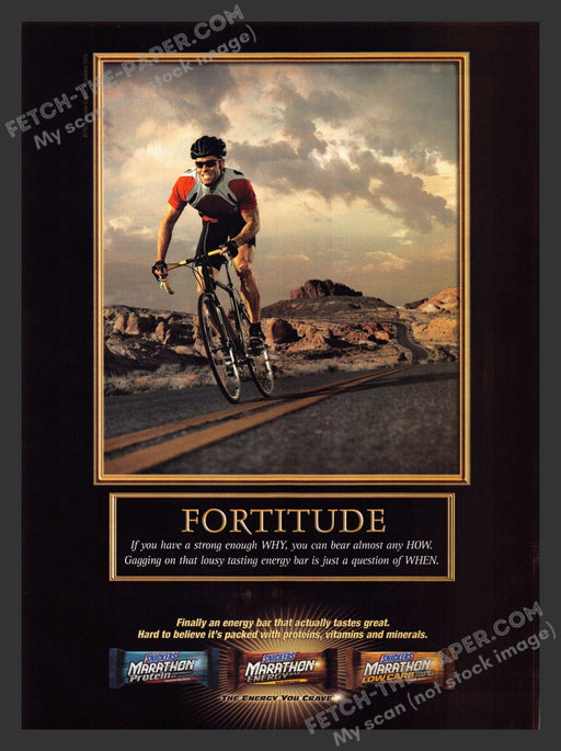 2006 Print Advertisement Snickers Marathon Energy Bar Fortitude Athlete Ad.