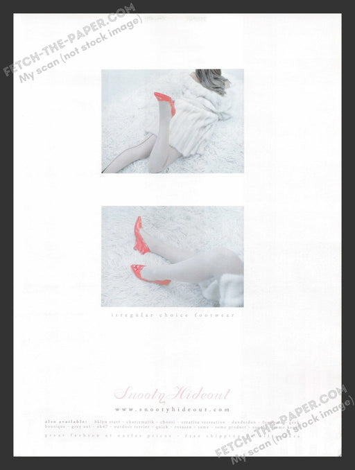 2003 Snooty Hideout Irregular Choice Footwear Print Advertisement Ad.
