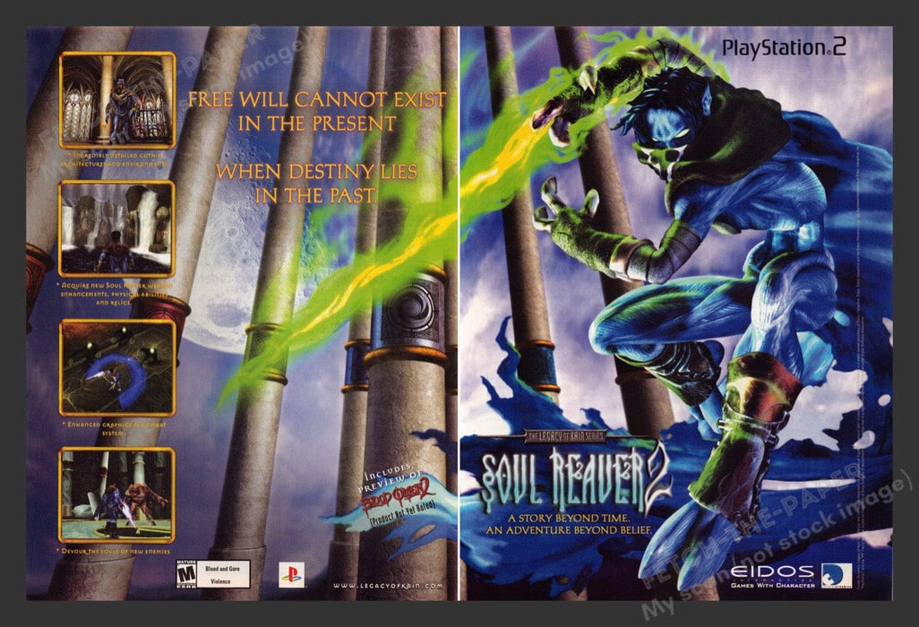 2001 Soul Reaver 2 Video Game Print Advertisement (2 Pages)