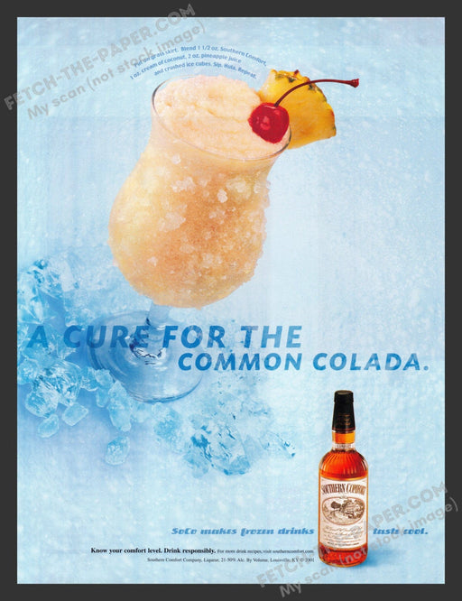 2001 Southern Comfort Colad Recipe Alcohol Advertisement Ad.