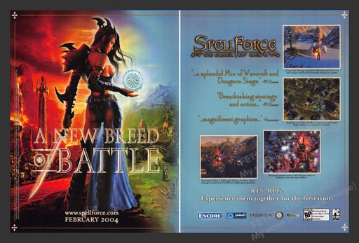 2004 SpellForce: The Order of Dawn Video Game Print Advertisement (2 Pages)