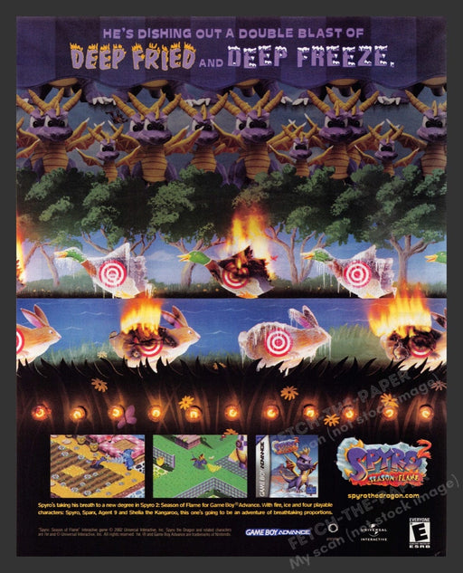 2002 Spyro 2: Season of Flame Video Game Print Advertisement