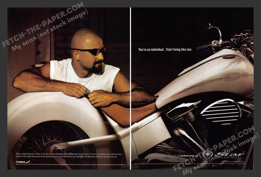 2005 Print Advertisement 2 Page Star Motorcycles Yamaha Ad.