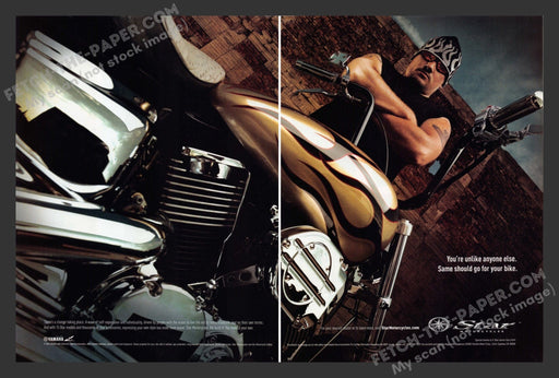 2005 Print Advertisement 2 Page Star Motorcycles Yamaha Wall Ad.