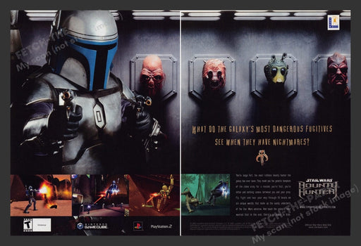 2002 Star Wars: Bounty Hunter Video Game Print Advertisement (2 pages)
