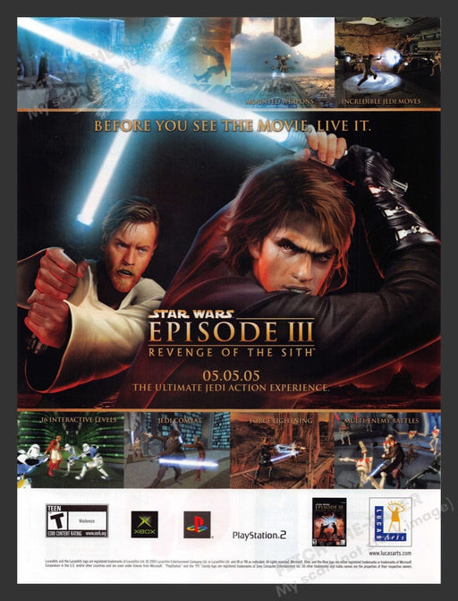 2005 Star Wars Episode III: Revenge of the Sith Video Game Print Advertisement