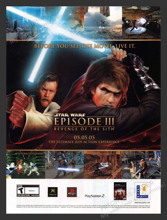 2005 Star Wars Episode III: Revenge of the Sith Video Game Print Advertisement