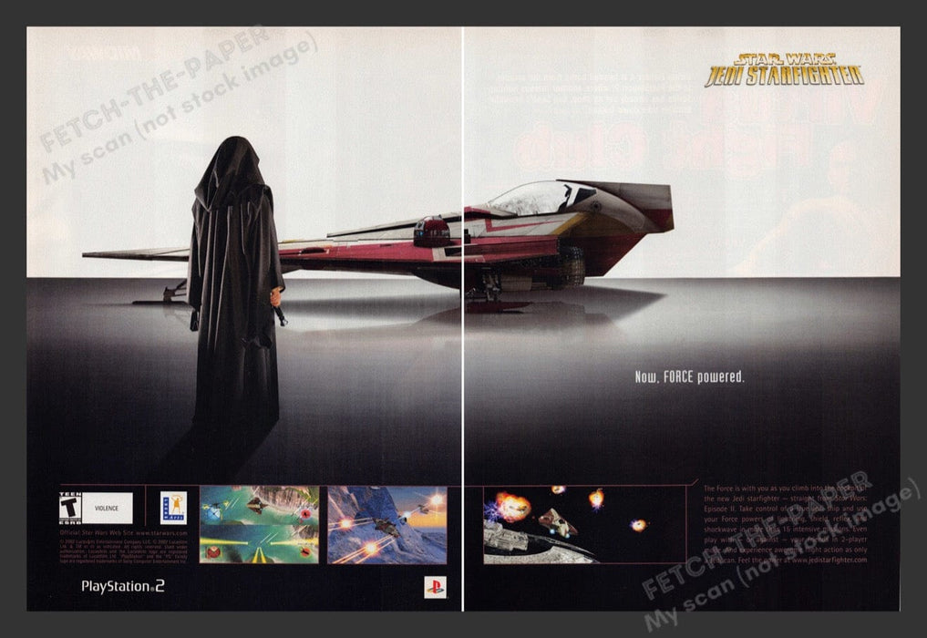 2002 Star Wars: Jedi Starfighter Video Game Print Advertisement (2 Pages)