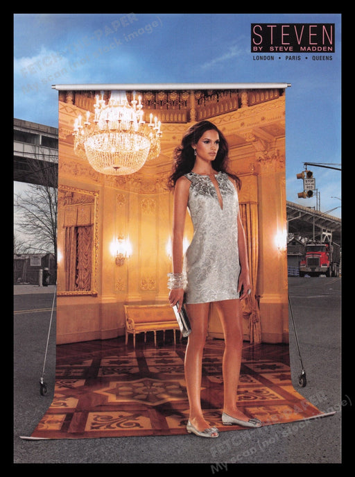 Steve Madden 2000's Print Advertisement Ad 2007 Shoes Legs Backdrop Fetch the Paper!