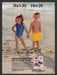 1987 Sundown SPF Johnson & Johnson Beach Toddlers Print Advertisement Ad