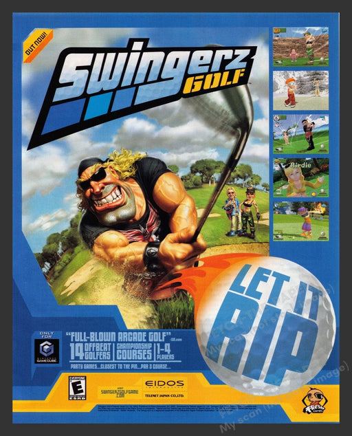 2002 Swingerz Golf "Let it Rip!" Video Game Print Advertisement