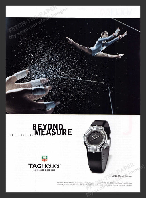 2000 Tag Heuer Watches Alter Ego Female Gymnast Print Advertisement Ad