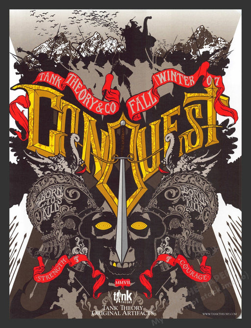 2007 Tank Theory Clothing "Conquest" Print Advertisement.