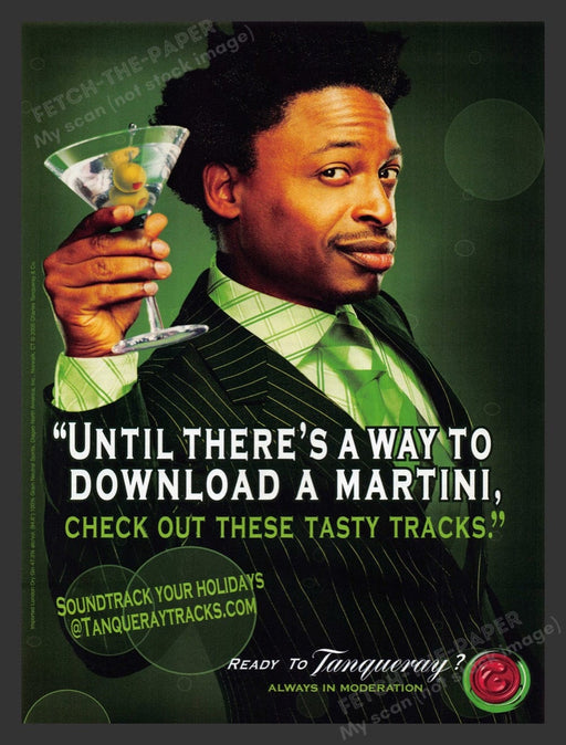 2005 Tanqueray Holidays Download a Martini Print Advertisement Ad