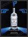 1990 Tanqueray Sterling Vodka Neon Blue Print Advertisement Ad