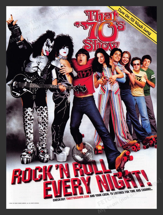 2002 That '70s Show T.V. Show Premiere w/ Kiss Print Advertisement Ad