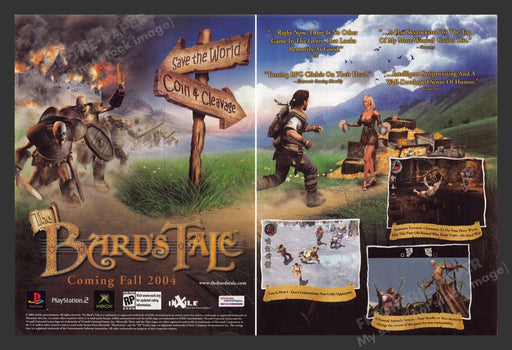 2004 The Bard's Tale Video Game Print Advertisement (2 Pages)
