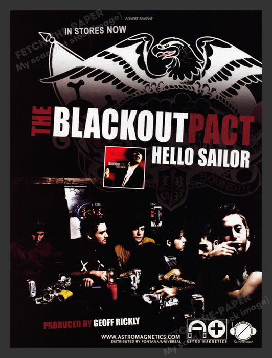 2005 The Blackout Pact "Hello Sailor" CD Release Print Advertisement Ad
