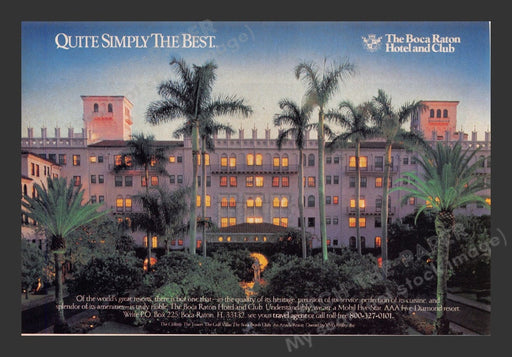 1984 The Boca Raton Hotel and Club Florida Print Advertisement Ad