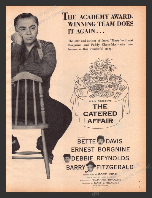 1956 The Catered Affair Movie Release Print Advertisement Ad