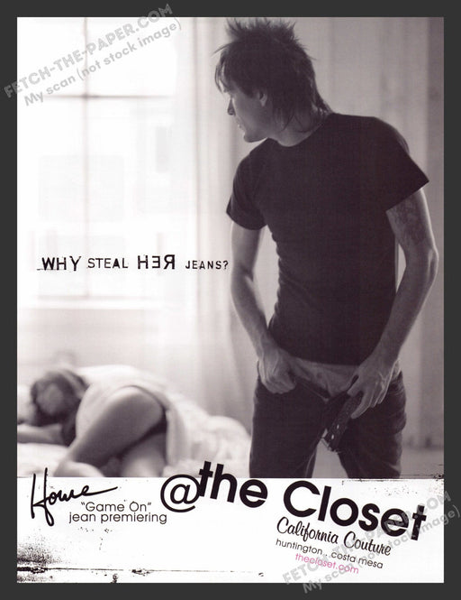 2003 The Closet Clothing "Why Steal Her Jeans?"  Print Advertisement Ad.