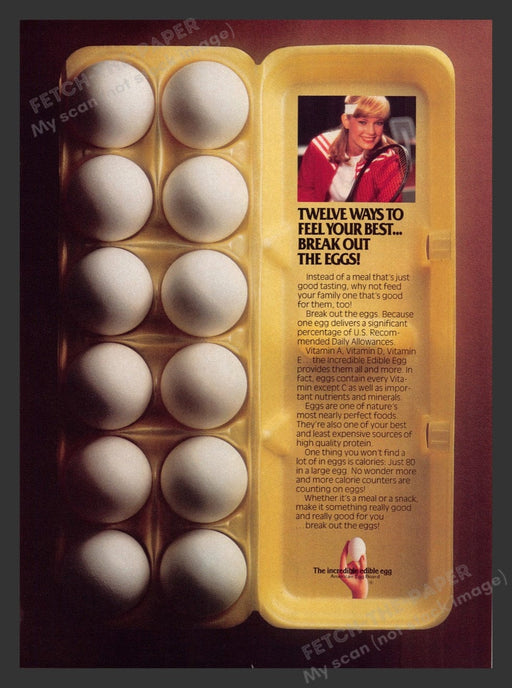 1984 The Incredible Edible Egg Promo Print Advertisement Ad