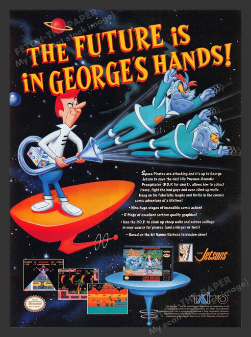 1994 The Jetsons: Invasion of the Planet Pirates Video Game Print Advertisement