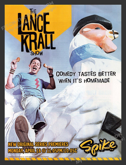 2005 Print Advertisement The Lance Krall T.V. Show Celebrity Ad.