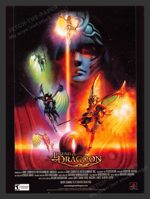 2000 The Legend of Dragoon Video Game Print Advertisement.
