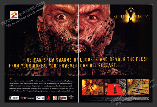 2000 The Mummy Imhotep Video Game Print Advertisement (2 Pages).