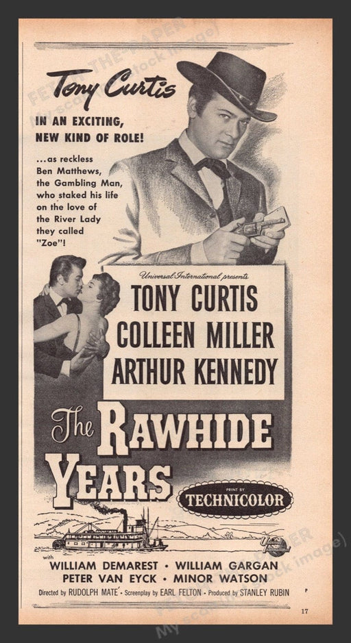 1956 The Rawhide Years Movie Release Print Advertisement Ad