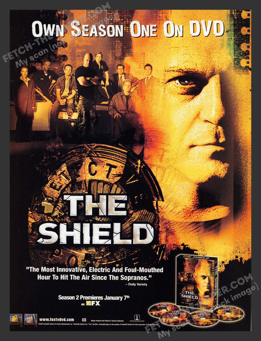 2003 The Shield T.V. Show Print Advertisement Ad.