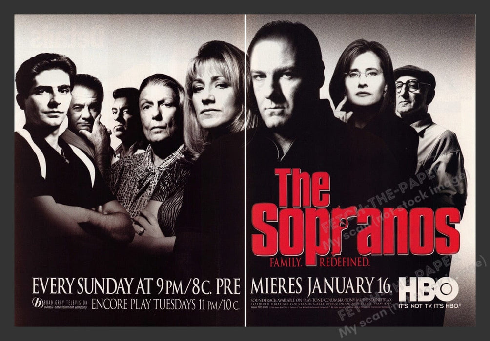 2000 The Sopranos Family Redefined Print Advertisement (2 Pages)