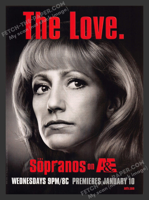 2007 Print Advertisement The Sopranos "The Love" Edie Falco Actress Ad.