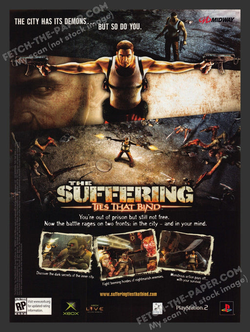 2005 Print Advertisement The Suffering: Ties That Bind Video Game Ad.
