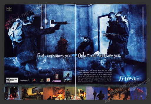 2002 The Thing Video Game Print Advertisement (2 Pages)
