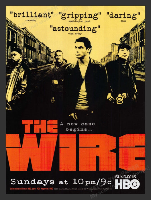2003 The Wire T.V. Show Print Advertisement Ad