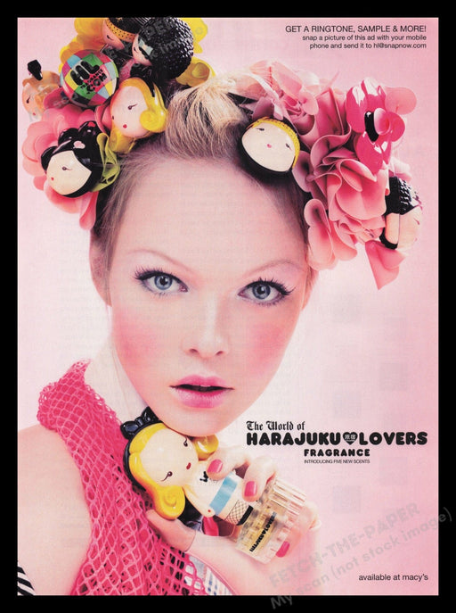 The World of Harajuku Lovers 2000s Print Advertisement Ad 2009 Fragrance Fetch the Paper!