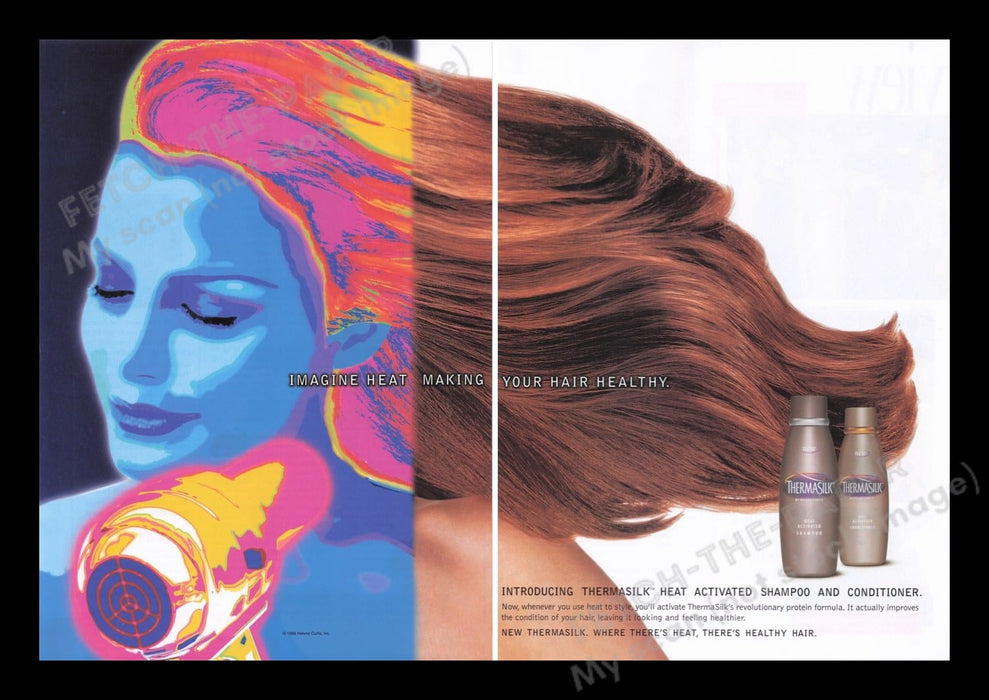 Thermasilk 1990s Print Advertisement Ad (2 pages) 1998 Silk Heat Colorful Fetch the Paper!