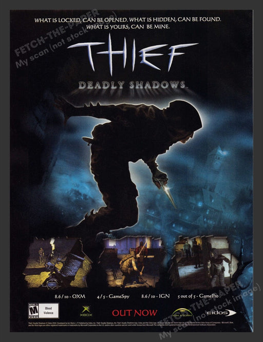2004 Thief: Deadly Shadows Video Game Print Advertisement