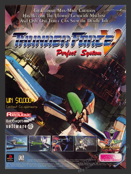 1998 Thunder Force V: Perfect System Video Game Print Advertisement