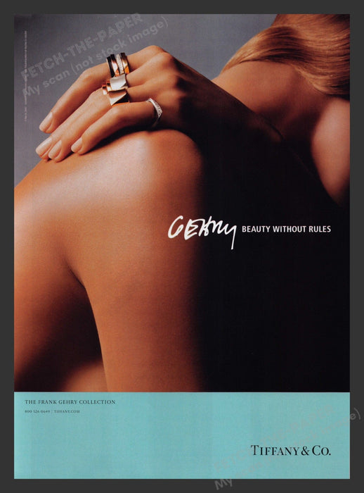 Tiffany & Co. 2000s Print Advertisement 2007 Franky Gehry Collection Jewelry Fetch the Paper!
