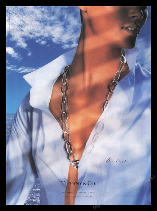 Tiffany & Co. Jewelry 2000s Print Advertisement Ad 2007 Elsa Peretti Fetch the Paper!