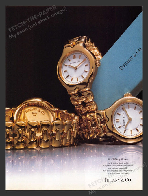 1990 Tiffany & Co. Tesoro Watch Print Advertisement Ad
